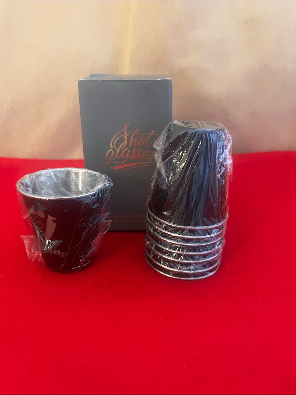 Black Stainless Steel Shot Glass Set